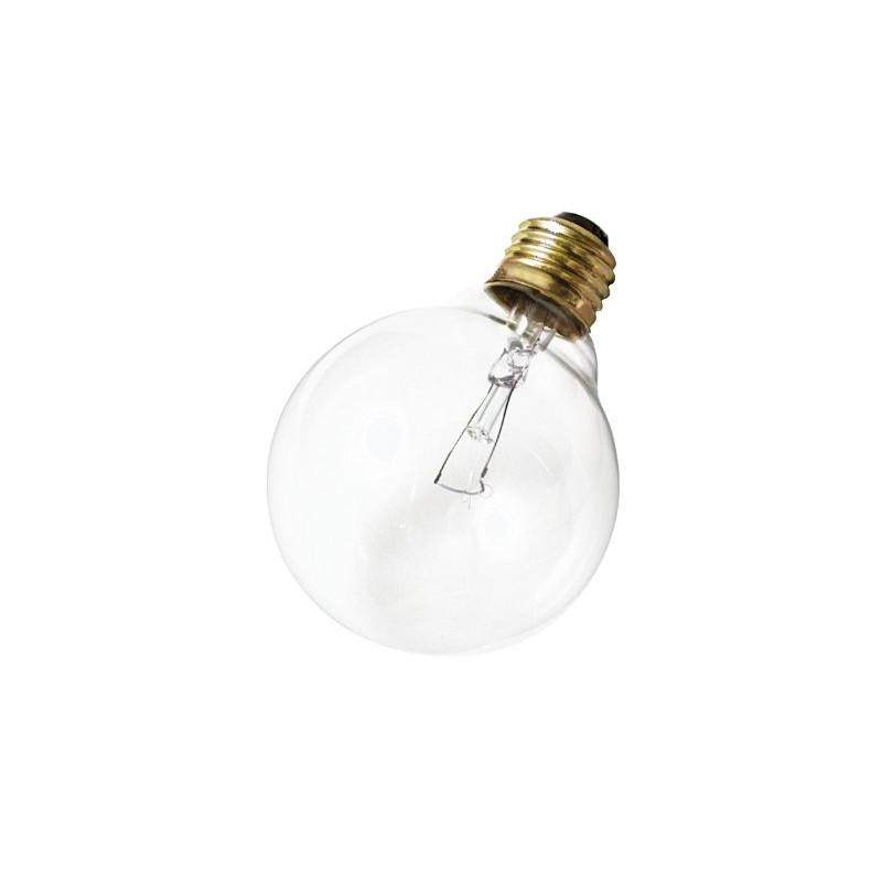 Satco A3647 130V Medium Base 25-Watt G25 Light Bulb, Clear
