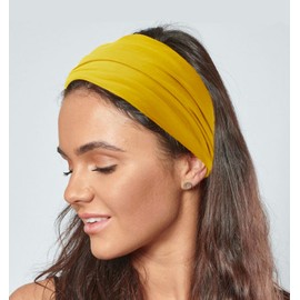 Zupro Boho Headbands 2 Pack For Women Fashion Wide Headband African Sport Yoga Running Workout Turban Hair Bands Hair Accessories Head Wraps Elastic Soft Cotton Cloth Turbans for Women and Girls