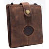 Greenburry Geldbörse zum Umhängen Leder Geldbeutel braun | 14x10,5x2,5cm