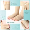 2 Pairs Open Toe Thigh High Zipper Compression Socks 20-30