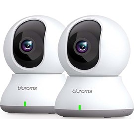 blurams Pet Camera, 2K Home Security Camera for Baby/Elder/Pet, Motion Tracking, 2-Way Audio, IR Night Vision, 360° View Home Camera Works with Alexa and Google(2 Pack)