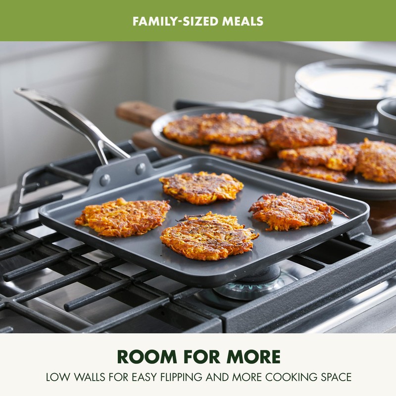 GreenPan Valencia Pro Hard Anodized Healthy Ceramic Nonstick 11" Griddle