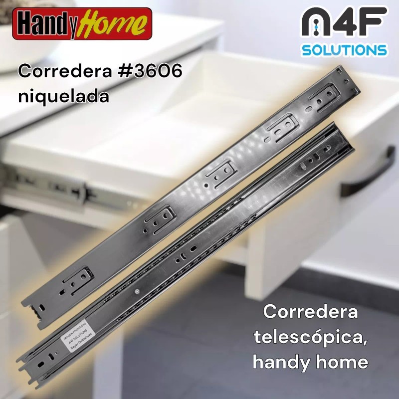 Handyhome Corredera Cajón Handy Home 50cm X 4.5cm 1paquete 2pz