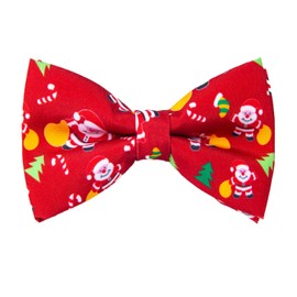 XNHIU Santa Claus Bow Tie Pre-tied Funny Bowtie Adjustable Neck Bowtie Festival Pattern Bowtie for Xmas Party