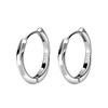 925 Sterling Silver Hoop Earrings 18K White Gold Plated