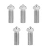 5Pcs 3D Printer Nozzles Set Stainless Steel 1.75mm 0.4mm Brass