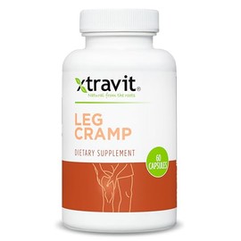Xtravit Leg Cramp Supplement – Relaxer for Muscle Cramps, Aches, & Restless Legs - Natural Relief Formula with Magnesium, Potassium, & Calcium - Vegan, Non-GMO, Gluten-Free, No Fillers, 60 Capsules