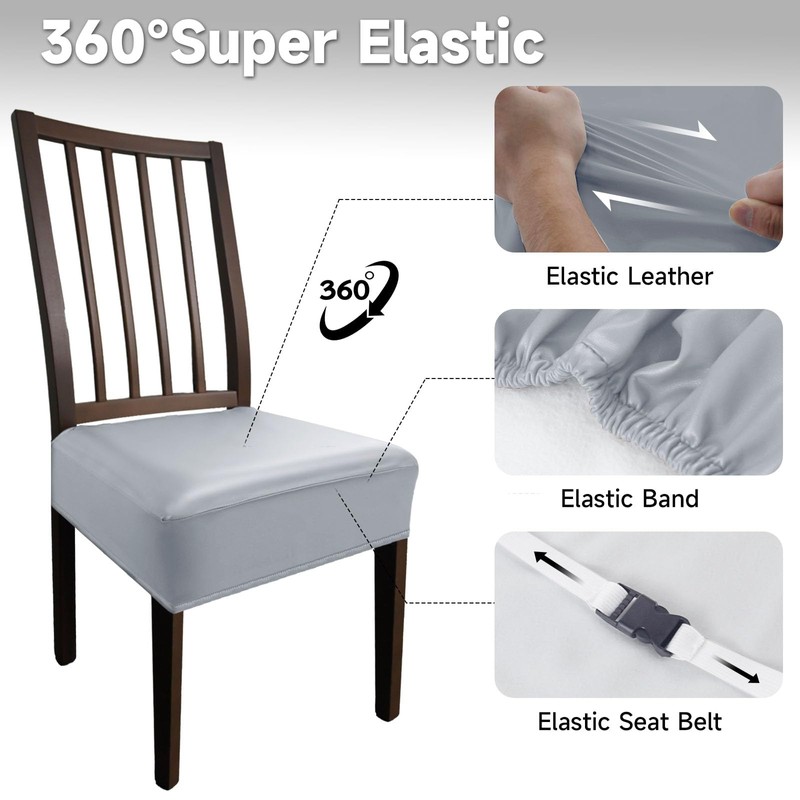 Leather Seat Covers Dining Chairs Waterproof Kitchen Chair Seat Covers