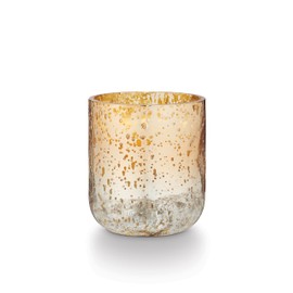 ILLUME Noble Holiday Winter White Small Crackle Glass Candle
