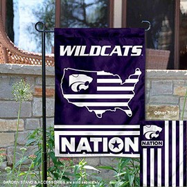 College Flags & Banners Co. Kansas State Wildcats Garden Flag with USA Stars and Stripes
