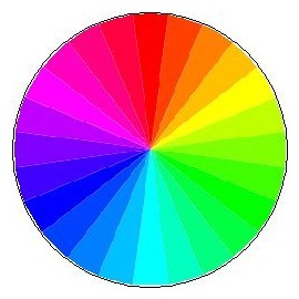 Color Wheel 1.25" Pinback Button Pin - art rainbow colors