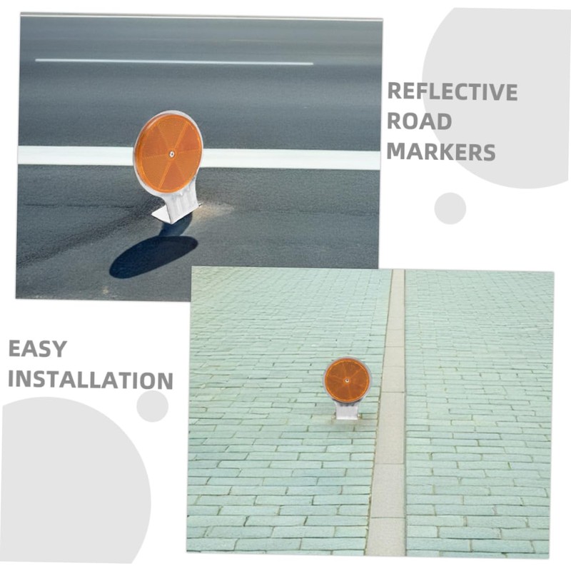 Ciieeo 2pcs Reflective Markers for Driveway Safety Heavy Duty Plastic