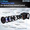 SVPRO 5MP 30FPS USB Camera with 5-50mm Telephoto Lens, 10X