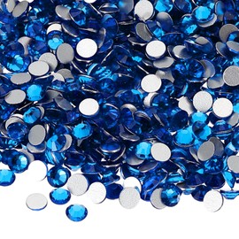 PATIKIL 1600Pcs SS20 Round Flatback Crystal 4.6-4.8mm Glass Rhinestones Gems Diamonds for DIY Crafts Clothes Shoes Nail Art Decoration, Blue