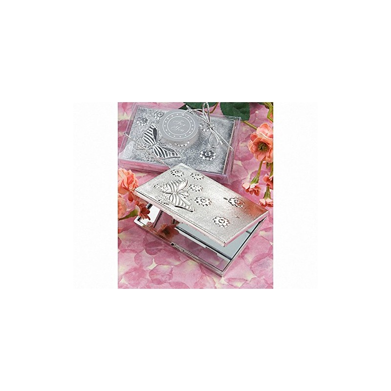 Elegant Reflections Collection Butterfly Design Mirror Compact, 1 Piece