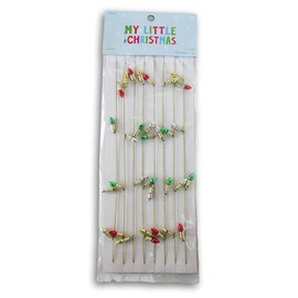 Tiny Christmas Ornament Bulb Garland -Decorative Faux Bulb Garland for Mini Trees - 6 Feet (72 Inches)