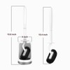 HAMITOR Toilet Bowl Brush Holder Set: Curved Design with Holder