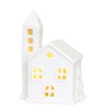 Beihaoer Ceramic Village LED Church Light House Snow Scene Xmas