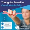 Eziglide Jumbo TriGrip Colouring Pencils, Pack of 12 Triangular Pencils,