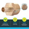 SharkBite 1/2 x 3/4 Inch Crimp MNPT Male Adapter, Brass