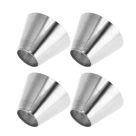 Motoforti Mandrel Exhaust Bend Elbow Concentric Reducer Car Exhaust Pipe Tubing Piping Adapter 1.5" OD to 3" OD 304 Stainless Steel Silver Tone 4 Pcs