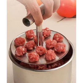 Stainless Steel Meatball Maker for Home Cooking – Manual Press Tool for Batch Meatball Prep and Family Meals
