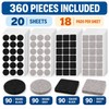 360-Piece Self-Adhesive Felt Furniture Pads for Floor Protection – Round