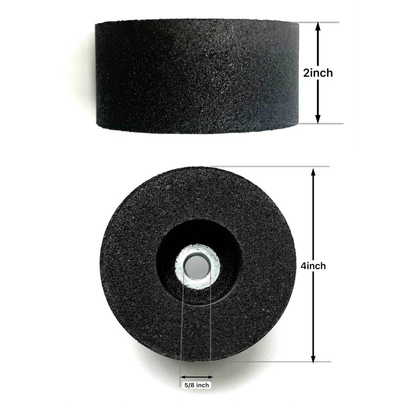 SIGNI 4 inch Green SiC Grinding Stone with 5/8-11 Thread