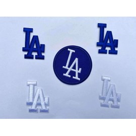 5pcs Embroidery Patch,LA Patch Los Angeles Iron on Patch Pack, LA Badge Sew on Patch Embroidery 5pcs Bundle LA Patch,