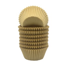 Mombake Premium Natural Greaseproof Cupcake Liners Muffin Paper Baking Cups Standard Size, 200-Count