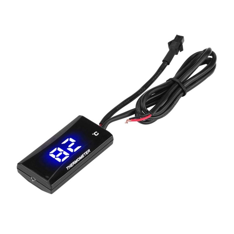 KIMISS Motorcycle Digital Water Thermometer Gauge Blue Light