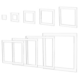 BENECREAT 9Pcs 사각형 라우터 템플릿, 9.8 /8.5 /7.4 /6.5 /4.5 /3.5 /2.5 /1.4 인치 투명 아크릴 트레이싱 목공용 인레이 공예품 [Square] BENECREAT 9Pcs Square Router Template, 9.8 /8.5 /7.4 /6.5 /4.5 /3.5 /2.5 /1.4 Inch Transparent Acrylic Tracing for Woodworking Inlay Craft [Square]
