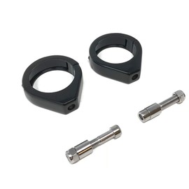 Alchemy Parts Motorcycle Metal Fork Clamps for Indicators for 39mm Diameter Forks | BLACK Turn Signal Holders for Roadsters, Café Racers and Choppers, Bobbers and Custom Project Motorbikes