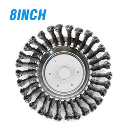 Weed Brush, Weed Trimmer, Brush Cutter, 200 x 25.4 mm, Cone, Weed Brush, for Effective Moss Removal on Plasters or Sandstones (8 Inches)