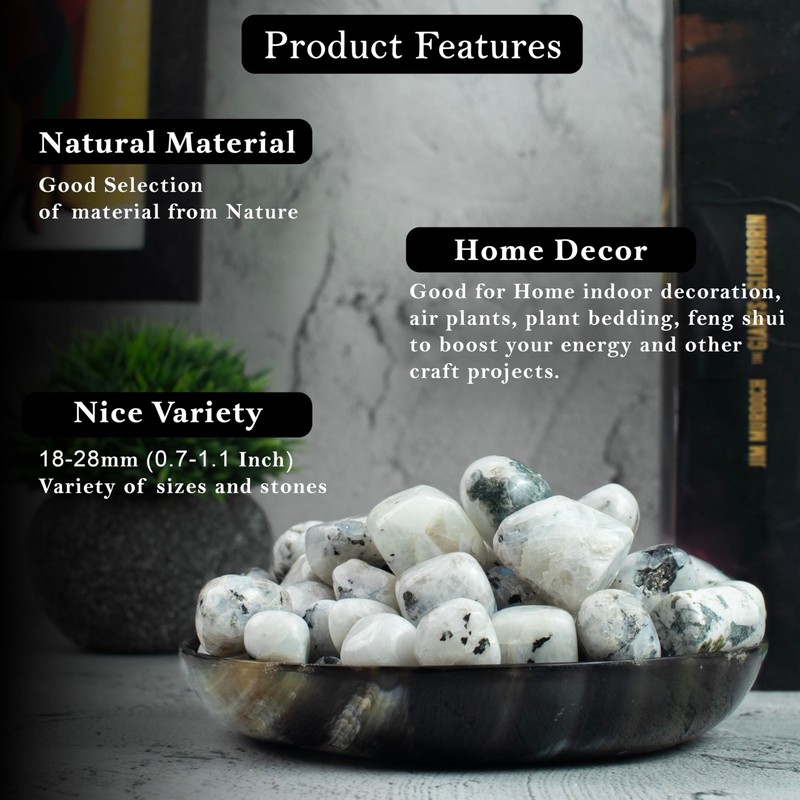 Rainbow moonstone tumbled stones and crystals bulk - polished stones