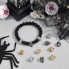 NBEADS 12 Pcs 3 Colors Skull Beads Cubic Zirconia Skull