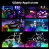 Autmens 2PCS-1FT Whip Lights with Remote Control,Spiral RGB Led Whip