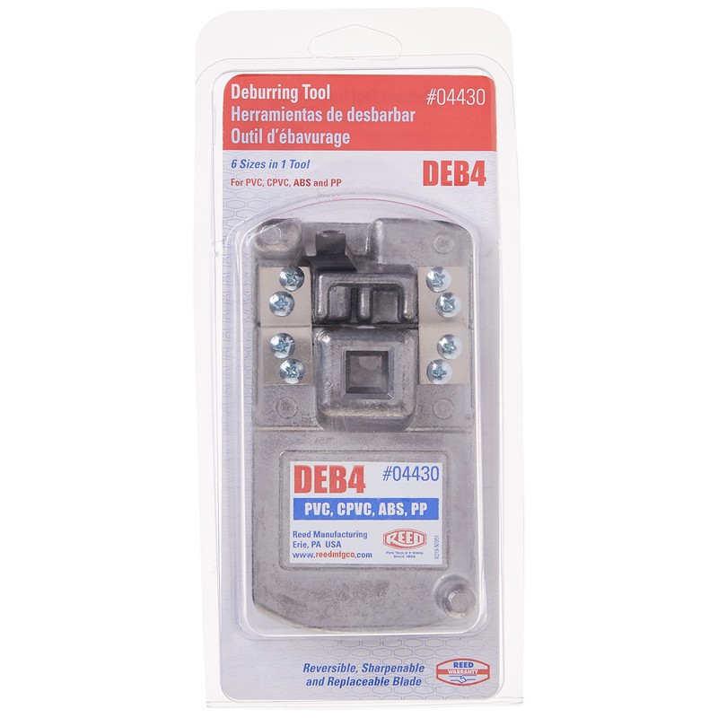 Reed Tool DEB4 Deburring Tool for Plastic, 1-1/4 to 4-Inch