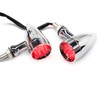 Red CNC Motorcycle Bullet LED Turn Signal Lights Blinker Indicator