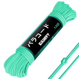 DANOFY Paracord Guy Rope, 0.16 inches (4 mm), Length: 98.4 ft (30 m), Load Capacity: 1000 lbs (453 kg), 12 Strands, Fine Rope, Craft Accessories, Camping, Tents, Tarps, Outdoor Use, Fixing Rope