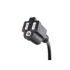 CablesOnline 18in Flat Plug Power Extension Cord/Cable, NEMA 5-15P to