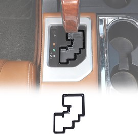 LLKUANG Car Center Console Gear Shift Panel Gear Track Decorative Frame Trim Compatible with Toyota Tundra 2014-2021 Gear Shifter Central Anti-Scratch Cover Interior Accessories(Bright Black)