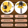 Bestgle 1/4 Inch Shank Slot Cutter Router Bits Adjustable 3