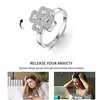 HMOOY Four Leaf Clover Rotating Ring, Lucky Leaf Engagement Open