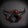 Horns Cosplay Headband Black Red FS3074R