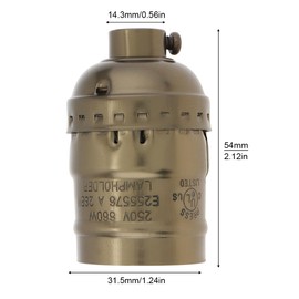 RTNLIT E26 /E27 Vintage Light Socket, Lamp or Fixture Replacement, Edison Lamp Socket Holder Replacement, Industrial Lamp Light Socket Holder (Coppery)