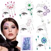 KFHENSOMR 6 Stücke Edelsteine Temporäre Tattoos Glitzersteine Gesicht Glitzer Schmucksteine