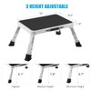 Jocauto Folding Step Stool, Height-Adjustable Step Stool with Non-Slip Platform,