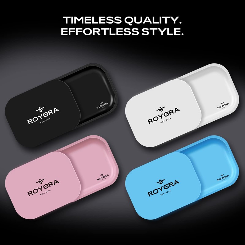 roygra Rolling Tray, Metal Matte Decorative Tray with PVC Soft