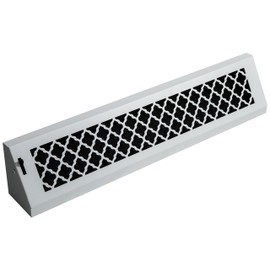 SteelCrest BTU24BBSWH Bronze Series Designer Baseboard Vent with Air-Volume Damper, White